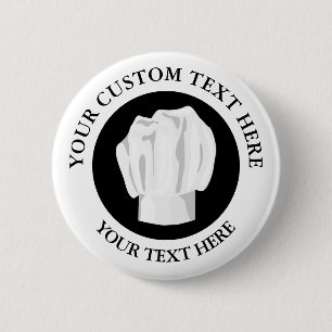 Bakery Chef Hat Custom Text Logo Icon Button