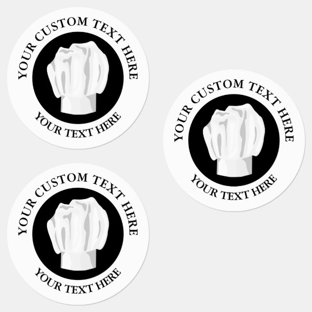 Bakery Chef Hat Custom Text Logo Icon  Labels (Group)