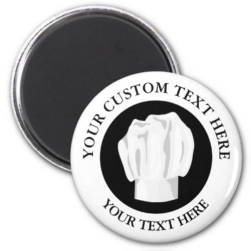 Bakery Chef Hat Custom Text Logo Icon Magnet