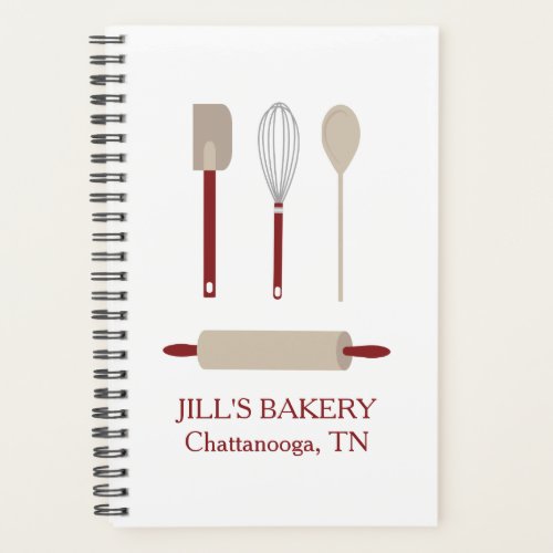 Bakery Chef Red Kitchen Tools Food Business Bakery Planner