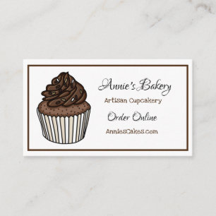 Bakery Chocolate Sprinkled Cupcake Business Card