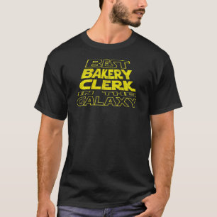 Bakery Clerk Space Backside Design T-Shirt