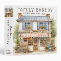 Bakery Cookbook 3 Ring Binder
