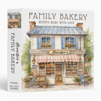 Bakery Cookbook 3 Ring Binder by AZEZcom at Zazzle