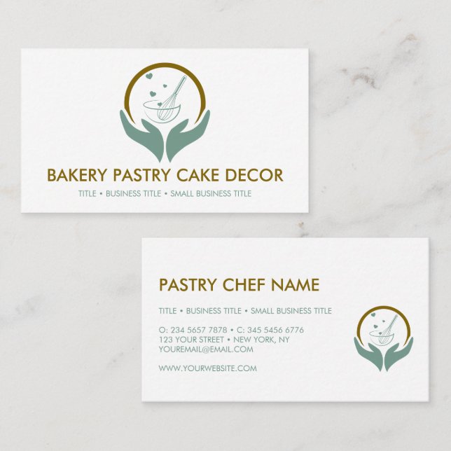 Bakery Cooking Pastry Pizzeria Business Card (Front/Back)