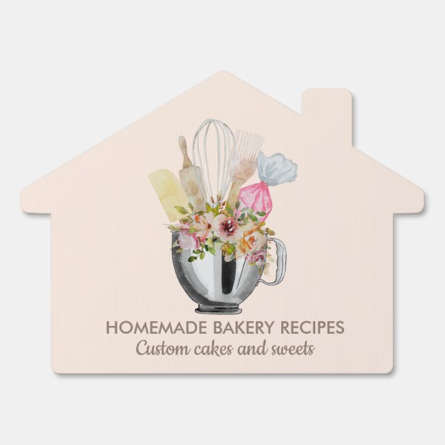 Bakery cooks cake event pastry hand tools sign (Front)