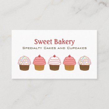 Bakery Cupcake Business Cards by whimsydesigns at Zazzle