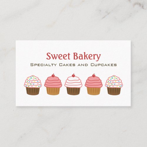 Bakery Cupcake Business Cards