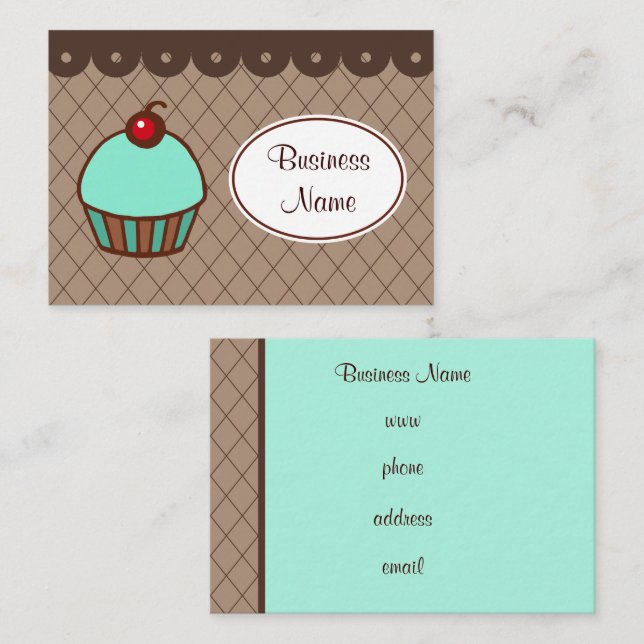 Bakery Cupcake Business Cards (Front/Back)