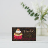 bakery cupcake business cards (Standing Front)