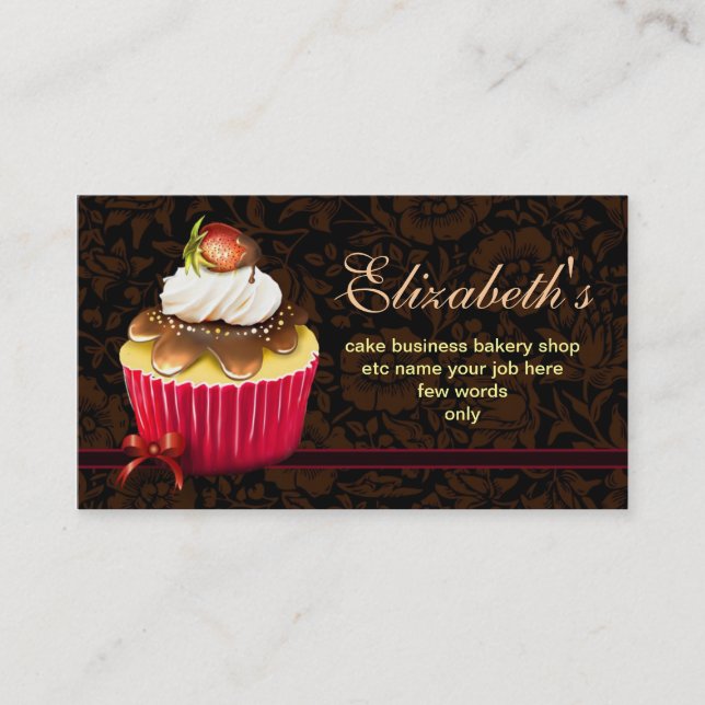 bakery cupcake business cards (Front)