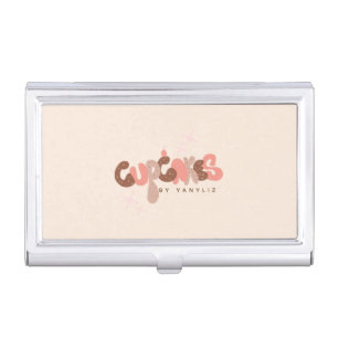 Bakery  Cupcake Hand Lettering  Business       Business Card Case