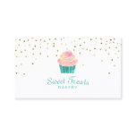 Bakery Cupcake Sweet Treats Gold Confetti Business Card Bakery Cupcake Sweet Treats Gold Confetti Business Card