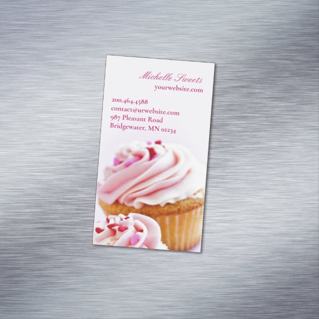 Bakery Cupcakes Business Card Magnet (In Situ)