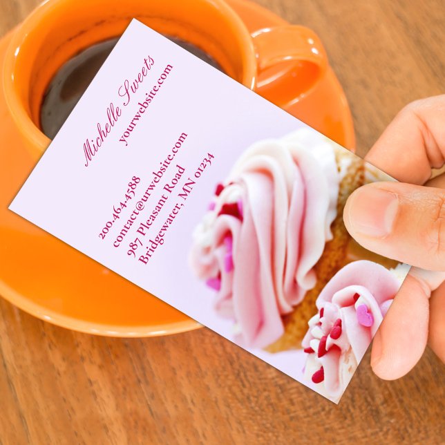 Bakery Cupcakes Business Card Template (Creator Uploaded)