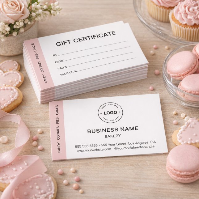 Bakery Custom Logo Business Gift Certificate (Bakery Custom Logo Business Gift Certificate)