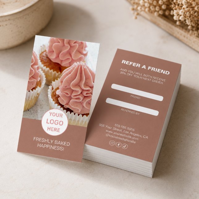 Bakery Custom Logo Business Referral Card (Bakery Custom Logo Business Referral Card)