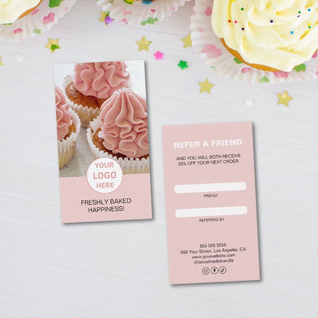 Bakery Custom Logo Business Referral Card  (Bakery Custom Logo Business Referral Card)