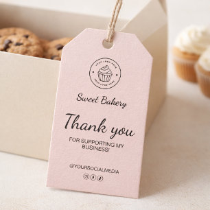 Bakery Custom Logo Thank You Gift Tags