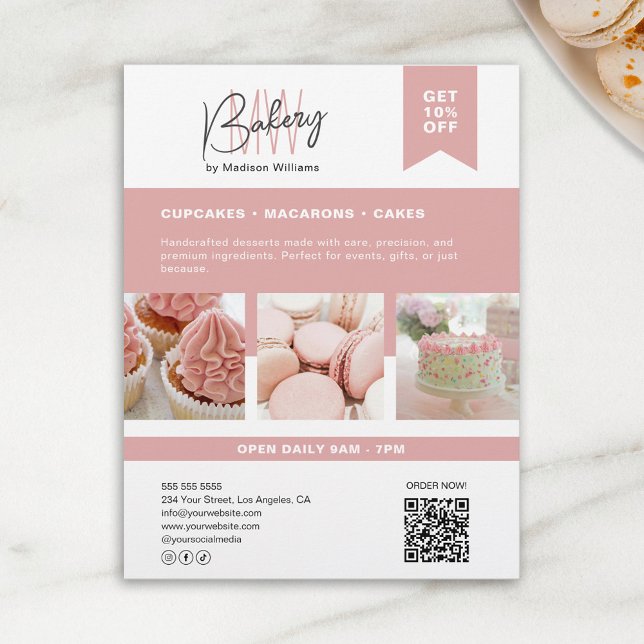 Bakery Custom Monogram Logo Flyer (Bakery Custom Monogram Logo Flyer)