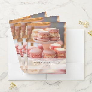 Bakery Custom Photo Social Media QR Code Pocket Folder