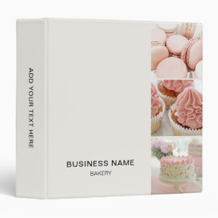 Bakery Custom Photos Recipe Book 3 Ring Binder
