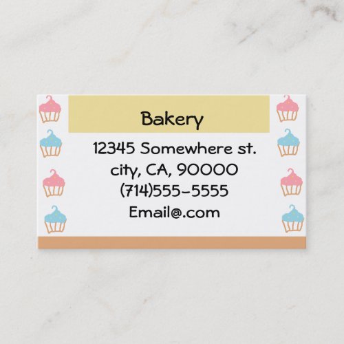 Bakery Customizable Business Card Template