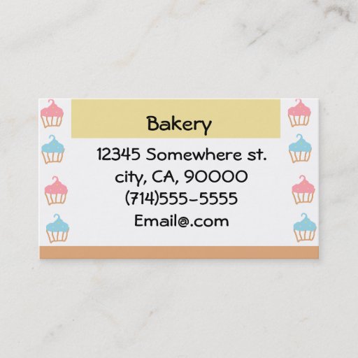 Customizable Bakery Customizable Business Card Template