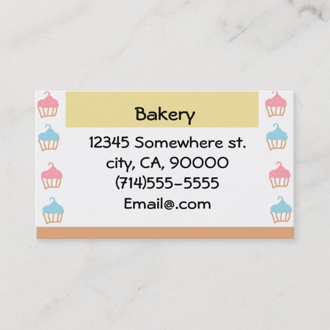 Bakery Customizable Business Card (Front)