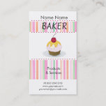 Bakery  Delicious Cute Chef Cooking Cupcakes Business Card at Zazzle