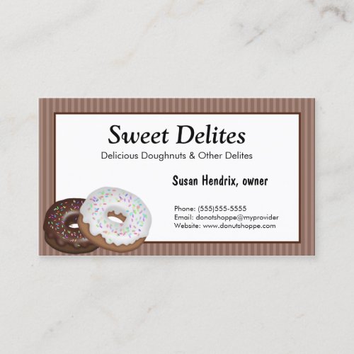 Bakery Dessert Business Cards