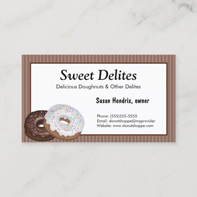 Bakery Dessert Business Cards (Front)