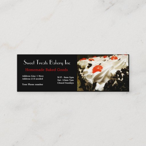 Customizable Bakery Dessert Company Business Card