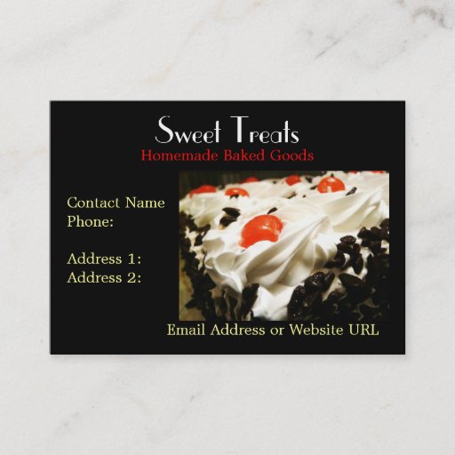Customizable Bakery Dessert Company Business Card