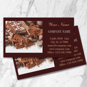 bakery dessert sweets candy shop chocolate business card