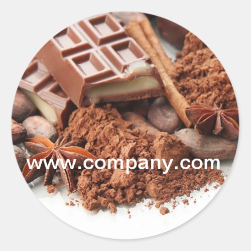 bakery dessert sweets candy shop chocolate classic round sticker