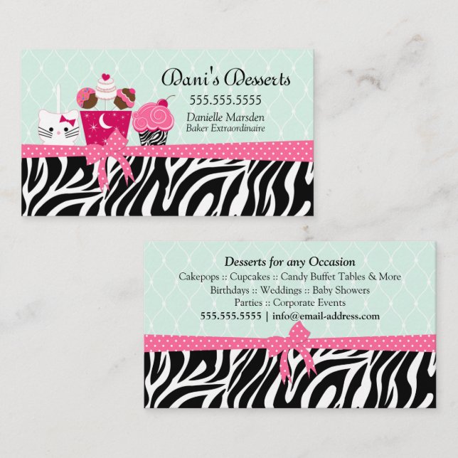 Bakery Desserts Business Card (Front/Back)