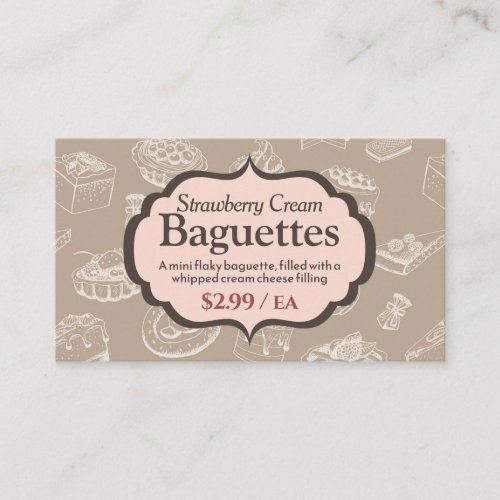 Bakery Display Sign with Description Label Cards