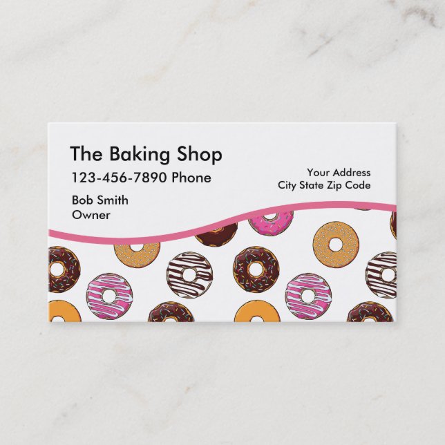 Bakery Doughnut Business Cards (Front)