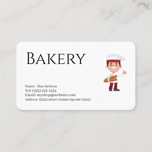 bakery editable business card (Front)