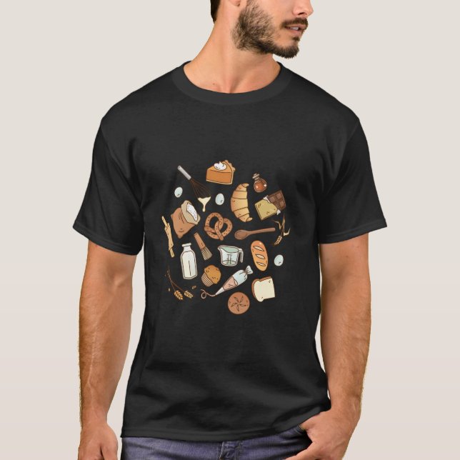 Bakery Essentials Pattern T-Shirt (Front)