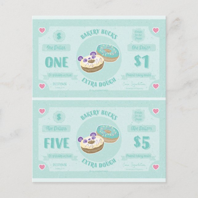 Bakery Extra Dough Play Money Flyer (Front)