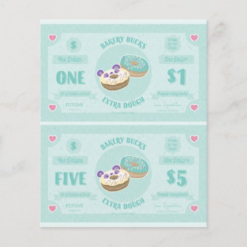 Bakery Extra Dough Play Money Flyer