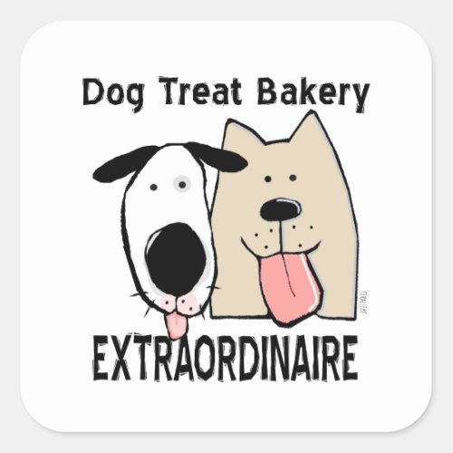 Bakery Extraordinaire for Dog Treats Square Sticker