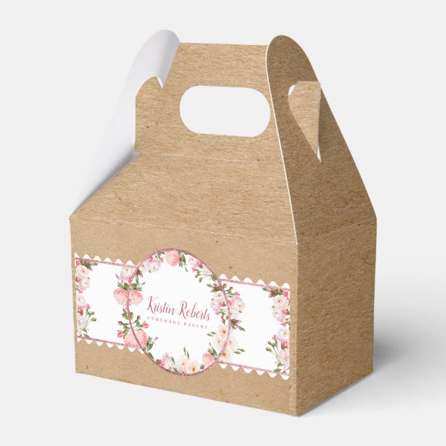 Bakery & Floral Craft Paper Favor Box (Front Side)