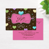 Bakery Gift Card Chocolate Hearts Pink (Desk)