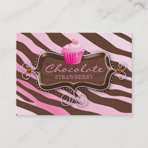 Bakery Gift Certificate Chocolate Cupcake Business Card