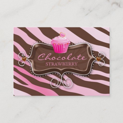 Customizable Bakery Gift Certificate Chocolate Cupcake Business Card