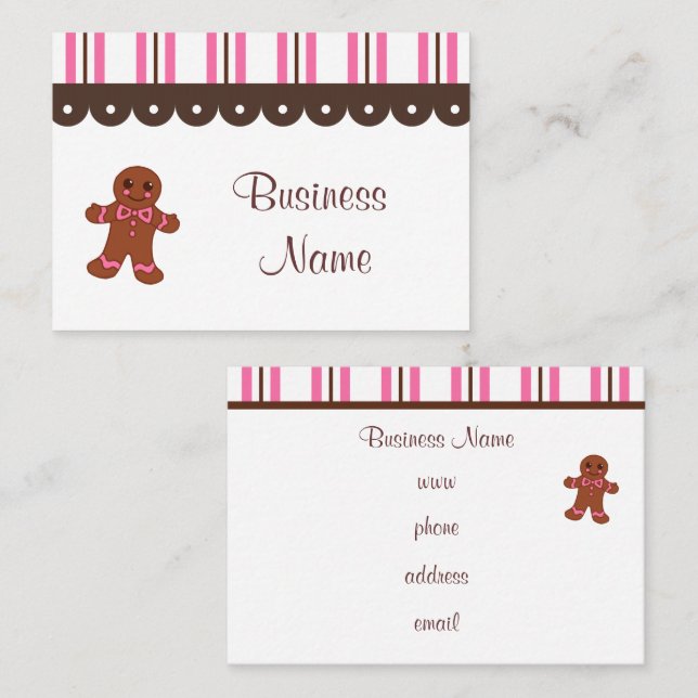 Bakery Gingerbread  Business Cards (Front/Back)