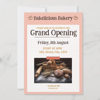 bakery grand opening invitation